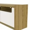 Manhattan Comfort Munoz 72.83" TV Stand with 3 Compartments and Media Shelves in Off White Gloss Side - Manhattan Comfort Munoz 72.83" TV Stand with 3 Compartments and Media Shelves in Off White Gloss Side