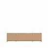 Manhattan Comfort Munoz 87.12" TV Stand with 3 Compartments and Media Shelves in Grey Gloss Back - Manhattan Comfort Munoz 87.12" TV Stand with 3 Compartments and Media Shelves in Grey Gloss Back