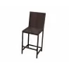 AZ Patio Heaters Bistro Patio Set in Dark Brown Wicker - Front Side Angle - AZ Patio Heaters Bistro Patio Set in Dark Brown Wicker - Front Side Angle