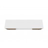 Manhattan Comfort Bradley 62.99 TV Stand White and Rustic Brown with 2 Media Shelves and 2 Storage Shelves in White and Rustic Brown with Solid Wood Legs Top