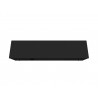 Manhattan Comfort Bradley 62.99 TV Stand Black with 2 Media Shelves and 2 Storage Shelves in Black with Solid Wood Legs Top