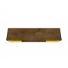 Manhattan Comfort Bradley 62.99 TV Stand Rustic Brown and Yellow with 2 Media Shelves and 2 Storage Shelves in Rustic Brown and Yellow with Solid Wood Legs Top