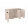 Manhattan Comfort Bradley 53.54 Buffet Stand with 4 Shelves in Off White Open - Manhattan Comfort Bradley 53.54 Buffet Stand with 4 Shelves in Off White Open