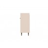 Manhattan Comfort Bradley 53.54 Buffet Stand with 4 Shelves in Off White Side