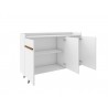 Manhattan Comfort Bradley 53.54 Buffet Stand with 4 Shelves in White Open