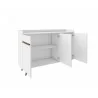 Manhattan Comfort Bradley 53.54 Buffet Stand with 4 Shelves in White Open - Manhattan Comfort Bradley 53.54 Buffet Stand with 4 Shelves in White Open