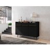 Manhattan Comfort Bradley 53.54 Buffet Stand with 4 Shelves in Black