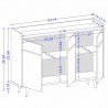 Manhattan Comfort Bradley 53.54 Buffet Stand with 4 Shelves