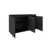 Manhattan Comfort Bradley 53.54 Buffet Stand with 4 Shelves in Black Open
