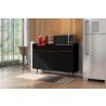 Manhattan Comfort Bradley 53.54 Buffet Stand with 4 Shelves in Black