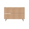 Manhattan Comfort Bradley 53.54 Buffet Stand with 4 Shelves in Rustic Brown Back