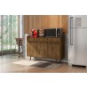 Manhattan Comfort Bradley 53.54 Buffet Stand with 4 Shelves in Rustic Brown Front