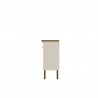 Manhattan Comfort Yonkers 62.99 Sideboard with Solid Wood Legs and 2 Cabinets in Off White and Cinnamon Side