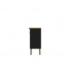 Manhattan Comfort Yonkers 62.99 Sideboard with Solid Wood Legs and 2 Cabinets in Black and Cinnamon Side