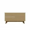 Manhattan Comfort Yonkers 62.99 Sideboard with Solid Wood Legs and 2 Cabinets in Rustic Brown Back - Manhattan Comfort Yonkers 62.99 Sideboard with Solid Wood Legs and 2 Cabinets in Rustic Brown Back