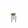 Manhattan Comfort Yonkers 62.99 TV Stand with Solid Wood Legs and 6 Media and Storage Compartments in Off White and Cinnamon Side