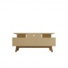 Manhattan Comfort Yonkers 62.99 TV Stand with Solid Wood Legs and 6 Media and Storage Compartments in Black and Cinnamon Back