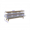 Manhattan Comfort Yonkers 62.99 TV Stand with Solid Wood Legs and 6 Media and Storage Compartments
