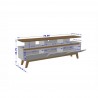 Manhattan Comfort Yonkers 70.86 TV Stand with Solid Wood Legs and 6 Media and Storage Compartments