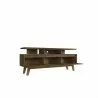 Manhattan Comfort Yonkers 70.86 TV Stand with Solid Wood Legs and 6 Media and Storage Compartments in Rustic Brown Side - Manhattan Comfort Yonkers 70.86 TV Stand with Solid Wood Legs and 6 Media and Storage Compartments in Rustic Brown Side