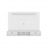 Manhattan Comfort Liberty 70.86 Floating Wall Entertainment Center with Overhead Shelf in White Front