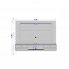 Manhattan Comfort Liberty 70.86 Floating Wall Entertainment Center with Overhead Shelf