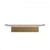 Manhattan Comfort Vernon 62.99 Floating Wall Entertainment Center in Off White and Cinnamon Top