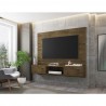 Manhattan Comfort Vernon 62.99 Floating Wall Entertainment Center in Rustic Brown