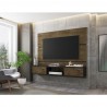 Manhattan Comfort Vernon 62.99 Floating Wall Entertainment Center in Rustic Brown