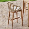 Skyline Design Krabi 5-Piece Pub Set with Sunbrella Cushions Barstool Side View