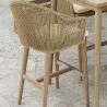 Skyline Design Calixto Barstool with Sunbrella Cushion Back VIew - Skyline Design Calixto Barstool with Sunbrella Cushion Back VIew
