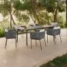Skyline Design Boston Rectangular Dining Table with Glass Set View - Skyline Design Boston Rectangular Dining Table with Glass Set View