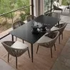Skyline Design Rodona Rectangular Dining Table with Glass Set - Skyline Design Rodona Rectangular Dining Table with Glass Set
