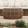 Skyline Design Calixto Coffee Table with Glass Outdoor