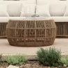 Skyline Design Calixto Coffee Table with Glass Outdoor - Skyline Design Calixto Coffee Table with Glass Outdoor