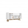 Manhattan Comfort Addie 53.54 Sideboard with 5 Shelves in White Open