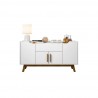 Manhattan Comfort Addie 53.54 Sideboard with 5 Shelves in White Front