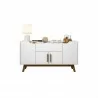 Manhattan Comfort Addie 53.54 Sideboard with 5 Shelves in White Front - Manhattan Comfort Addie 53.54 Sideboard with 5 Shelves in White Front