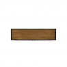 Manhattan Comfort Addie 53.54 Sideboard with 5 Shelves in Matte Black and Cinnamon Top