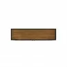 Manhattan Comfort Addie 53.54 Sideboard with 5 Shelves in Matte Black and Cinnamon Top - Manhattan Comfort Addie 53.54 Sideboard with 5 Shelves in Matte Black and Cinnamon Top