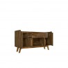 Manhattan Comfort Addie 53.54 Sideboard with 5 Shelves in Rustic Brown Open