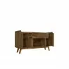 Manhattan Comfort Addie 53.54 Sideboard with 5 Shelves in Rustic Brown Open - Manhattan Comfort Addie 53.54 Sideboard with 5 Shelves in Rustic Brown Open