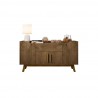 Manhattan Comfort Addie 53.54 Sideboard with 5 Shelves in Rustic Brown Front