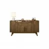 Manhattan Comfort Addie 53.54 Sideboard with 5 Shelves in Rustic Brown Front - Manhattan Comfort Addie 53.54 Sideboard with 5 Shelves in Rustic Brown Front