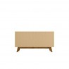 Manhattan Comfort Addie 53.54 Sideboard with 5 Shelves in Off White and Cinnamon Back