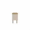Manhattan Comfort Camberly 53.54 TV Stand with 5 Shelves in Off White and Cinnamon Side - Manhattan Comfort Camberly 53.54 TV Stand with 5 Shelves in Off White and Cinnamon Side