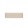 Manhattan Comfort Camberly 53.54 TV Stand with 5 Shelves in Off White and Cinnamon Top