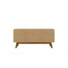 Manhattan Comfort Camberly 53.54 TV Stand with 5 Shelves in Off White and Cinnamon Back