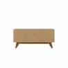 Manhattan Comfort Camberly 53.54 TV Stand with 5 Shelves in Off White and Cinnamon Back - Manhattan Comfort Camberly 53.54 TV Stand with 5 Shelves in Off White and Cinnamon Back