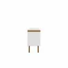 Manhattan Comfort Camberly 53.54 TV Stand with 5 Shelves in White and Cinnamon Side - Manhattan Comfort Camberly 53.54 TV Stand with 5 Shelves in White and Cinnamon Side